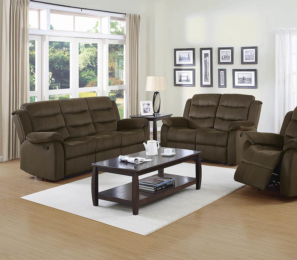 Rodman Chocolate Reclining Two-Piece Living Room Set Coaster Z2 Premium