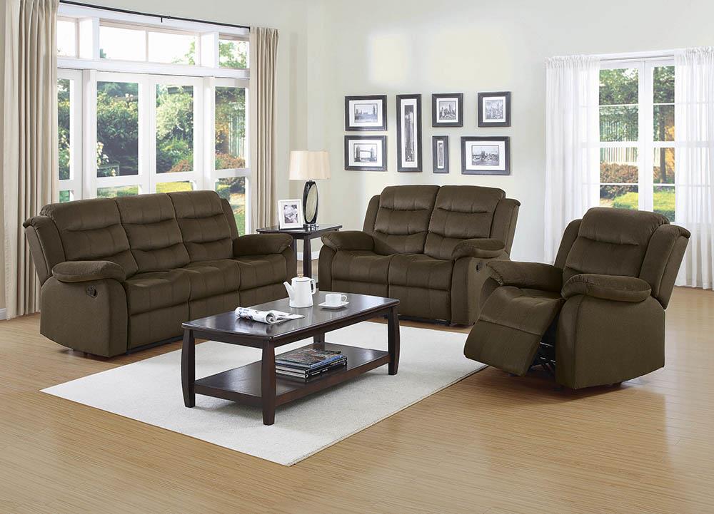 Rodman Chocolate Reclining Sofa Coaster Z2 Premium