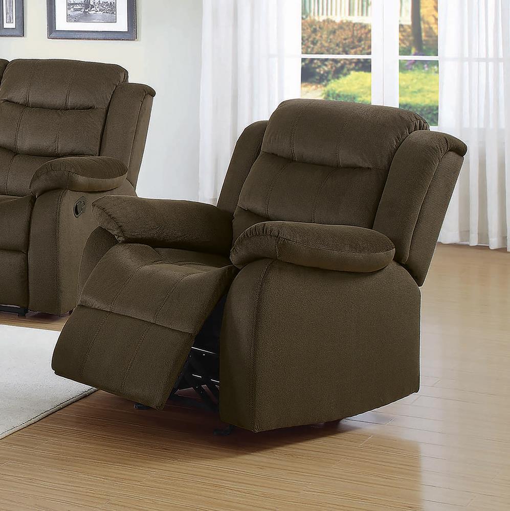 Rodman Casual Chocolate Glider Recliner Coaster Z2 Premium