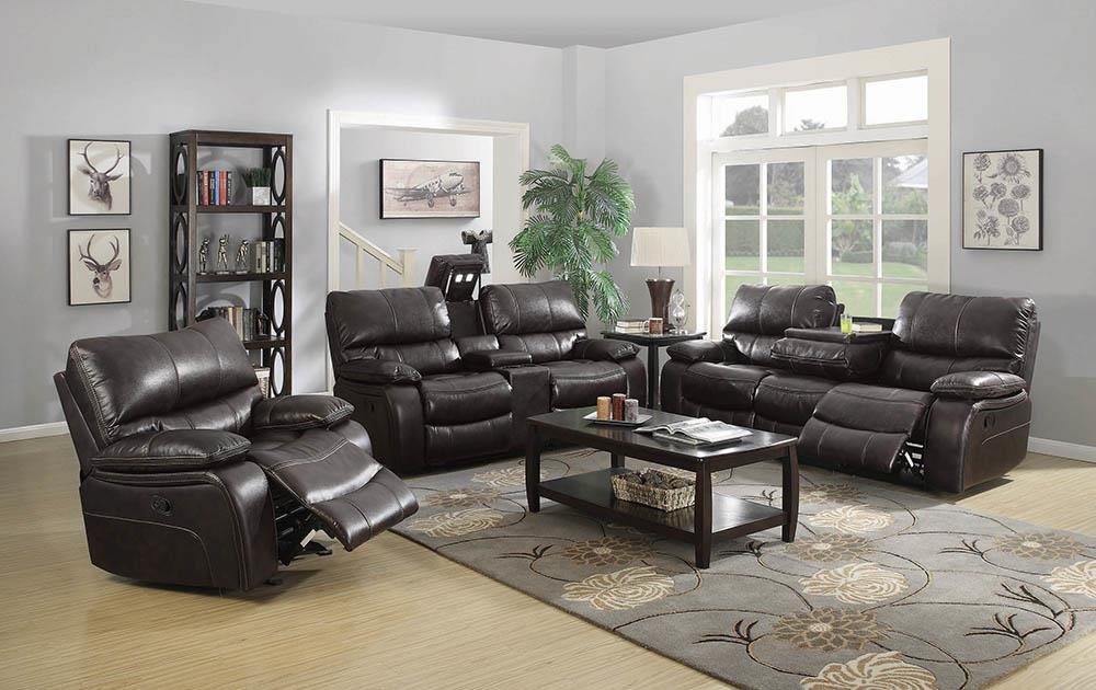 Willemse Chocolate Reclining Three-Piece Living Room Set Coaster Z2 Premium