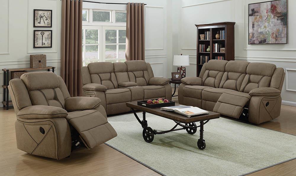 Houston Casual Tan Motion Sofa Coaster Z2 Premium