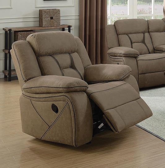 Houston Casual Tan Glider Recliner Coaster Z2 Premium