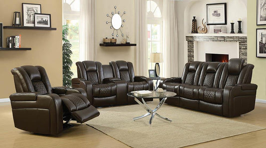 Delangelo Brown Power Motion Reclining Sofa Coaster Z2 Premium