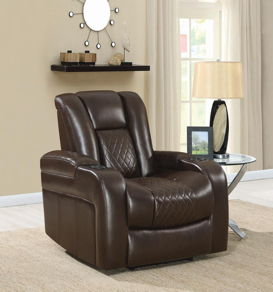 Delangelo Brown Power Motion Recliner Coaster Z2 Premium