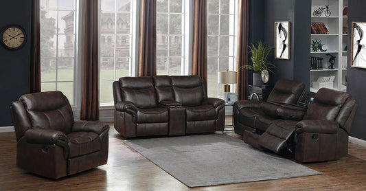 Sawyer Transitional Brown Three-Piece Living Room Set Coaster Z2 Premium