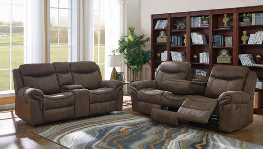 Sawyer Transitional Light Brown Two-Piece Living Room Set Coaster Z2 Premium