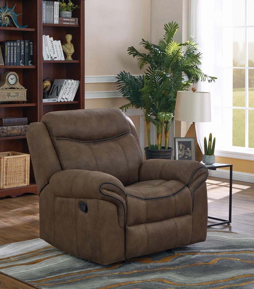 Sawyer Transitional Taupe Glider Recliner Coaster Z2 Premium