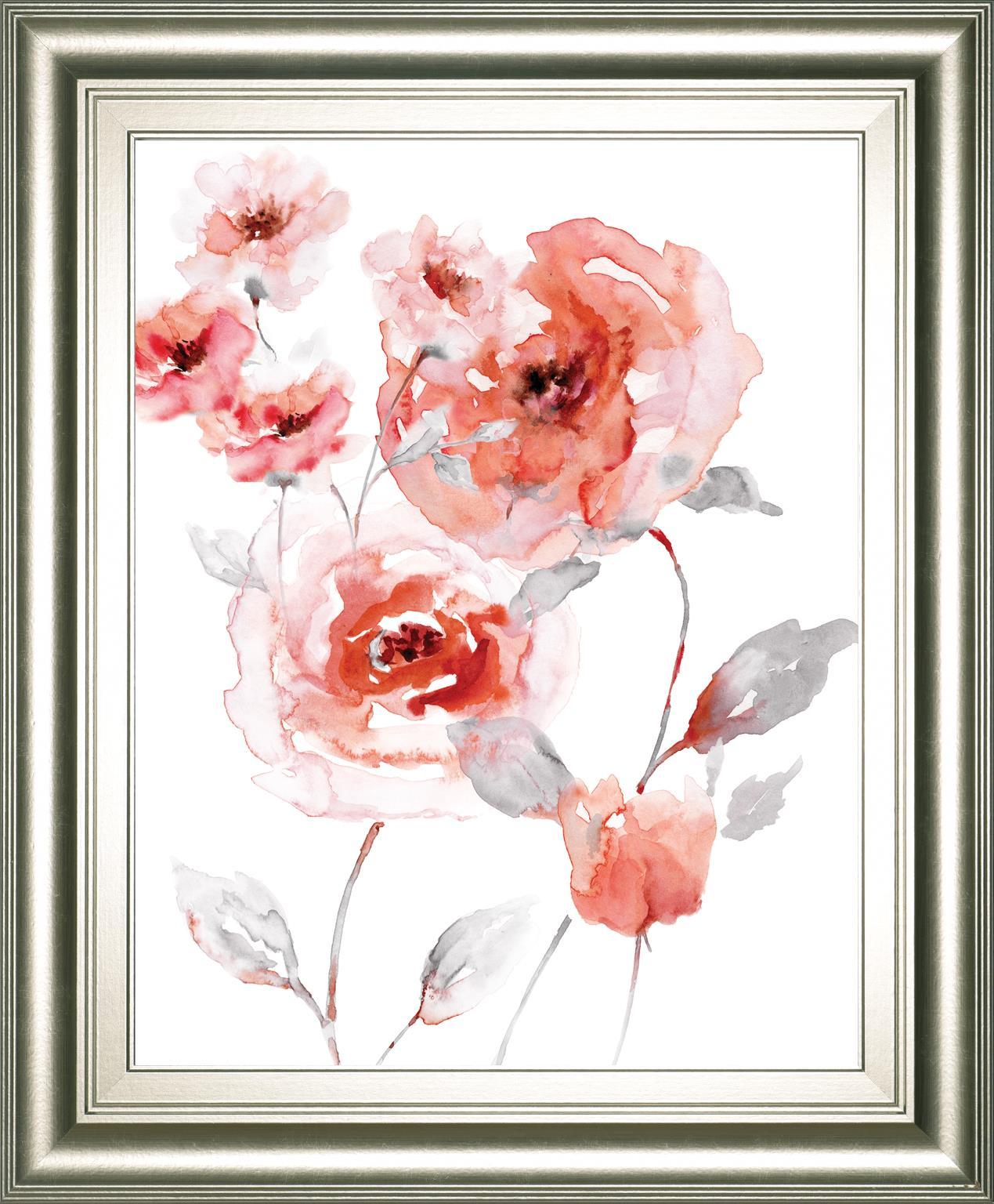 22x26 Translucent Blush II By Nan - Red Classy Art