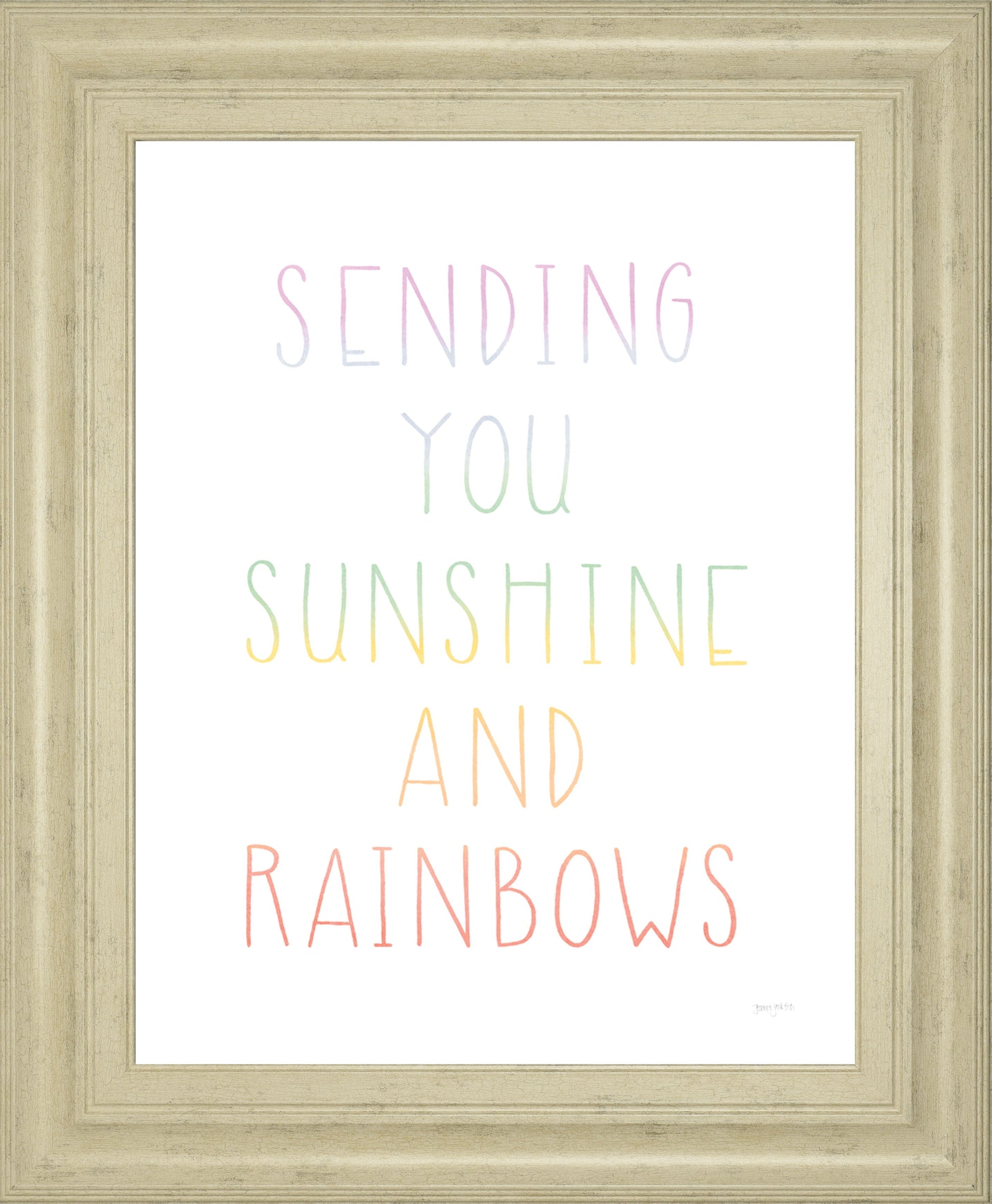 Lets Chase Rainbows VI By Jenaya Jackson - Framed Print Wall Art - White Classy Art