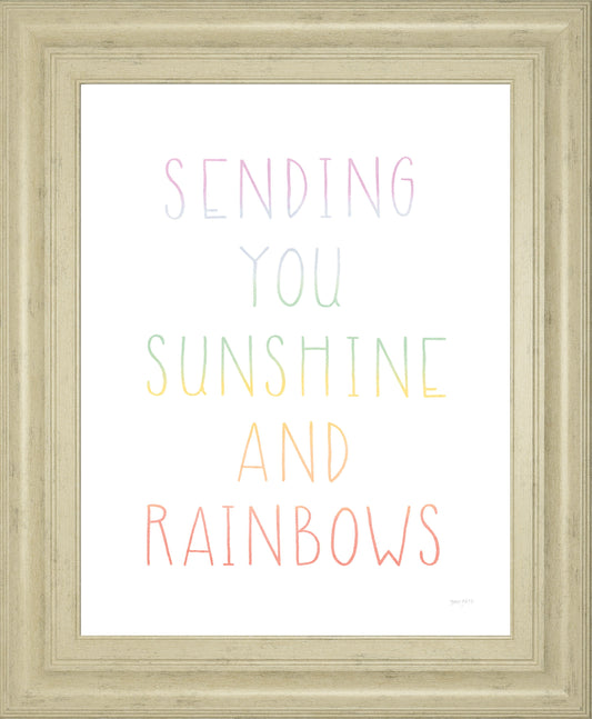 Lets Chase Rainbows VI By Jenaya Jackson - Framed Print Wall Art - White Classy Art