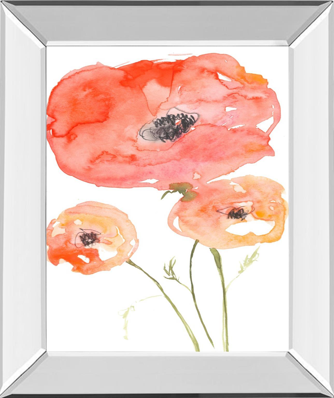 Neon Poppies II By Jennifer Goldberger - Red Classy Art