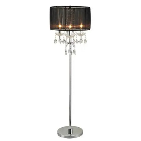 Chandelier Black 62" Floor Lamp Crown Mark