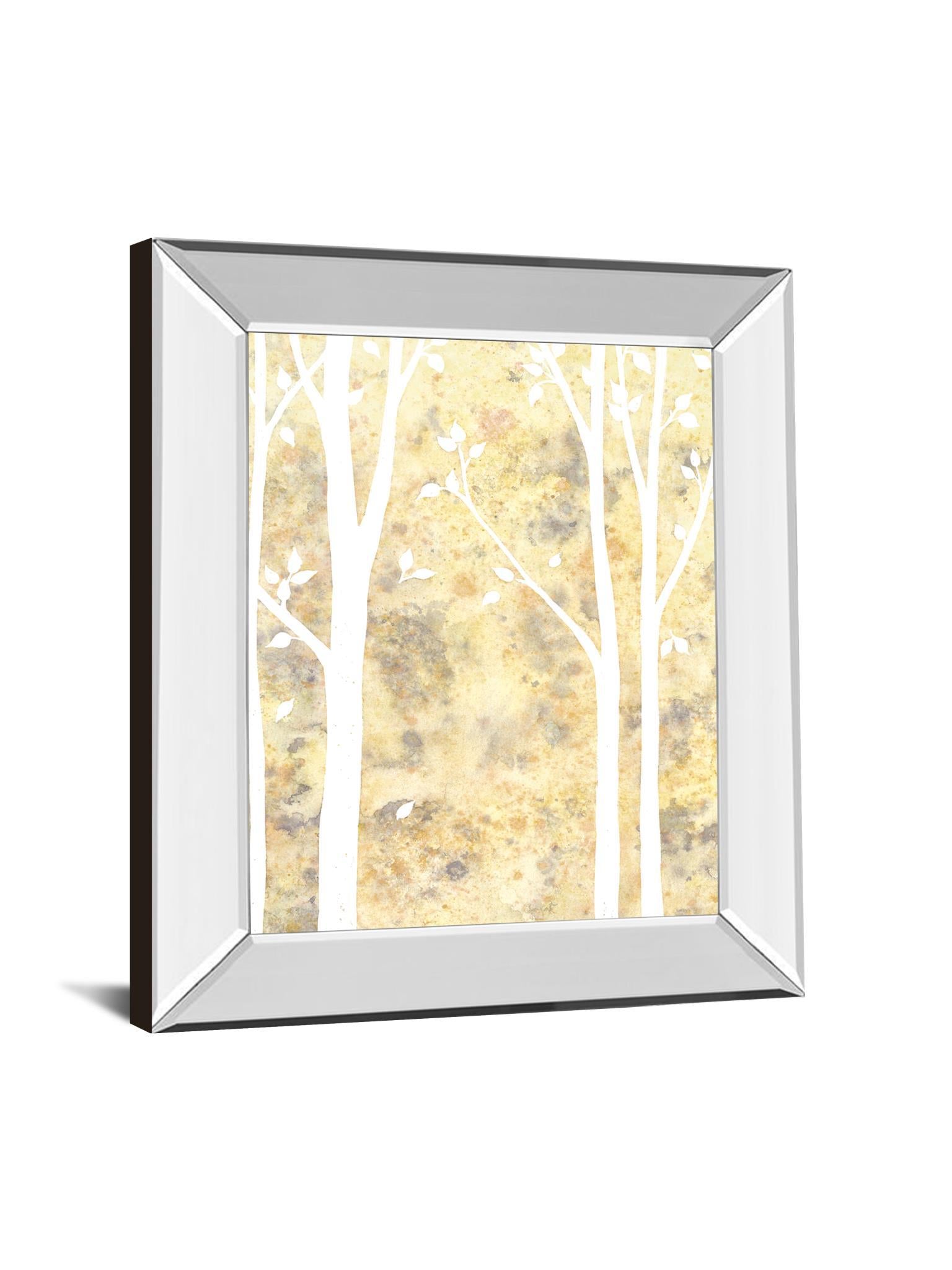 Simple State Il By Debbie Banks - Mirror Framed Print Wall Art - Yellow Classy Art