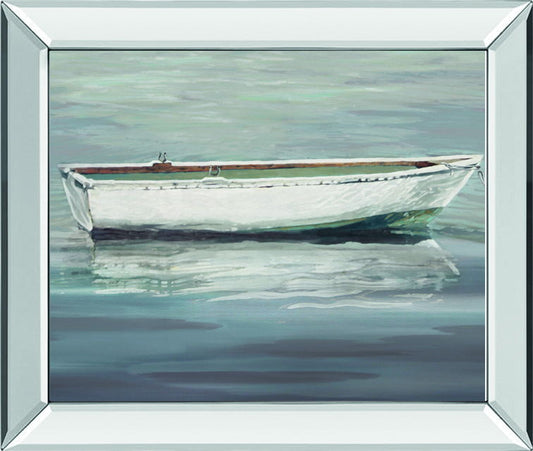 Gentle Anchorage By Mark Chandon - Mirror Framed Print Wall Art - Dark Gray Classy Art