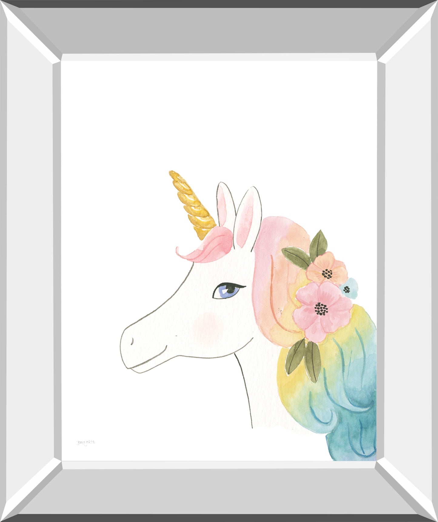 Lets Chase Rainbows V By Jenaya Jackson - Mirror Framed Print Wall Art - White Classy Art