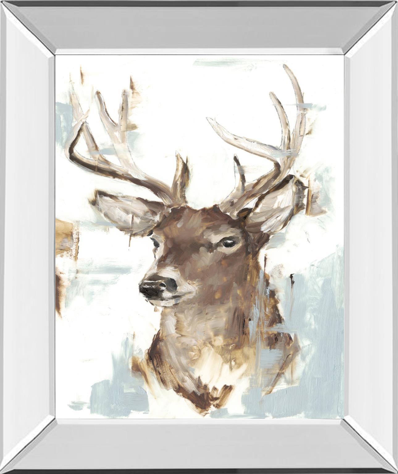 Modern Deer Mount II By Ethan Harper - Dark Brown Classy Art