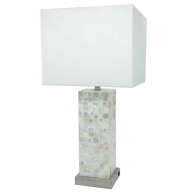 Crown White and Gray Table Lamp, Set of 2 Crown Mark