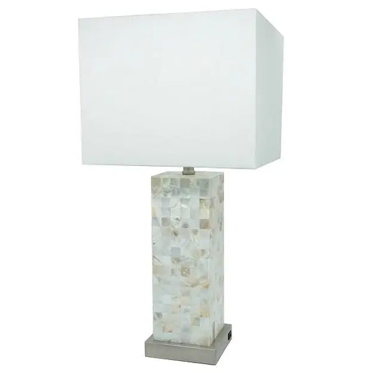 Crown White and Gray Table Lamp, Set of 2 Crown Mark