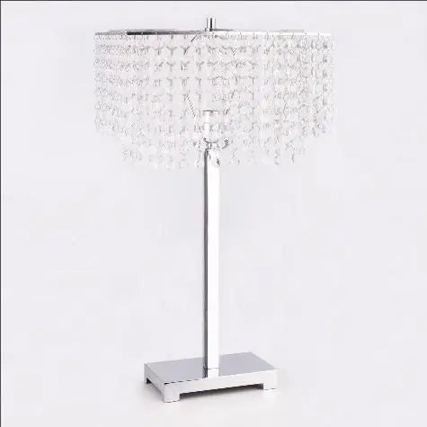 Chandelier Chrome 27.5" Table Lamp Crown Mark