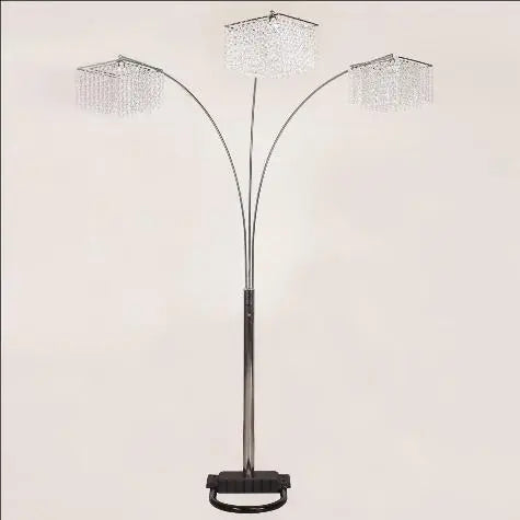 Crystal Chrome 87" Floor Lamp Crown Mark