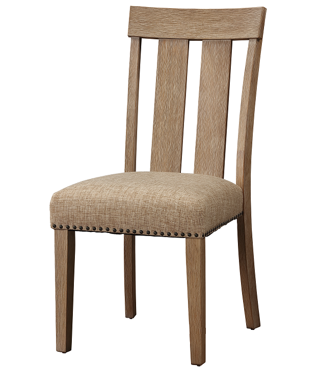 Nathaniel Fabric & Maple Side Chair , Slatted Back ACME East