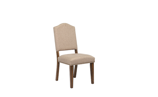 Maurice Khaki Linen & Antique Oak Side Chair ACME East