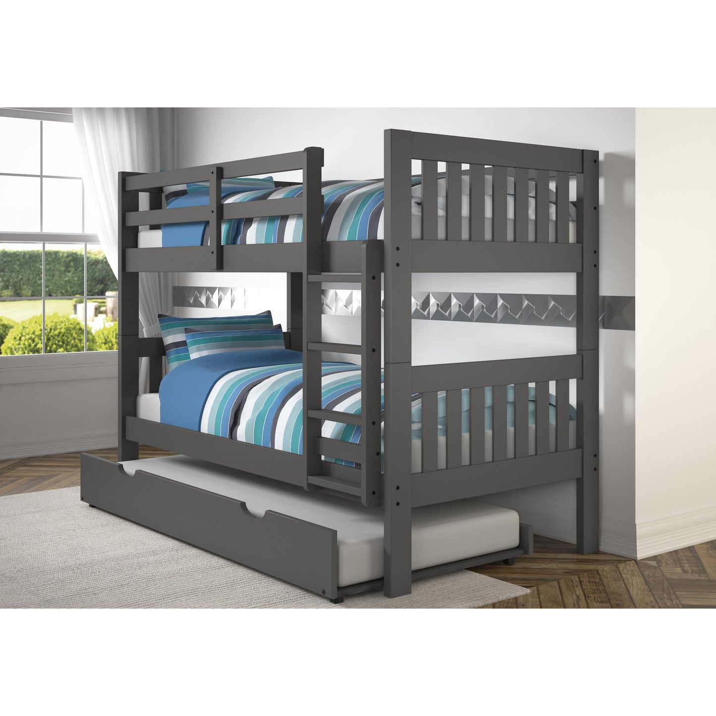 Donco Trading Company Kids Beds Bunk Bed 1010-3TTDG Donco Trading Company