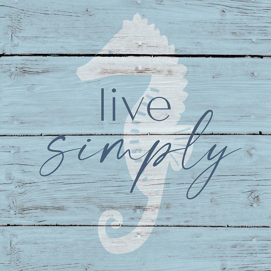 Live Simply By Susan Jill - Light Blue Classy Art