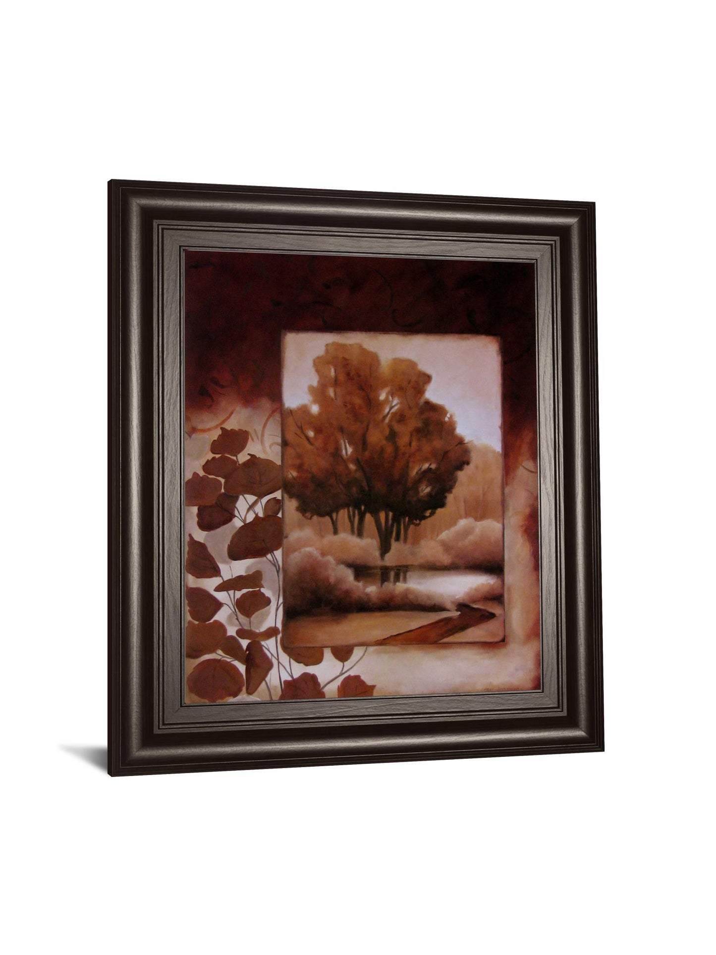 Fall Vignette I By Carol Robinson - Framed Print Wall Art - Dark Brown Classy Art