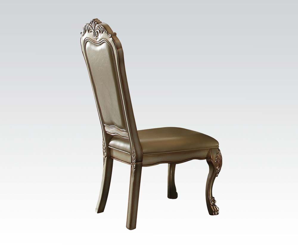 Acme Dresden Side Chair in Gold Patina (Set of 2) ACME East