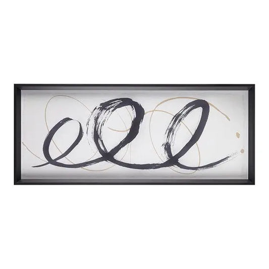 Framed Glass Wall Art Black Olliix.com