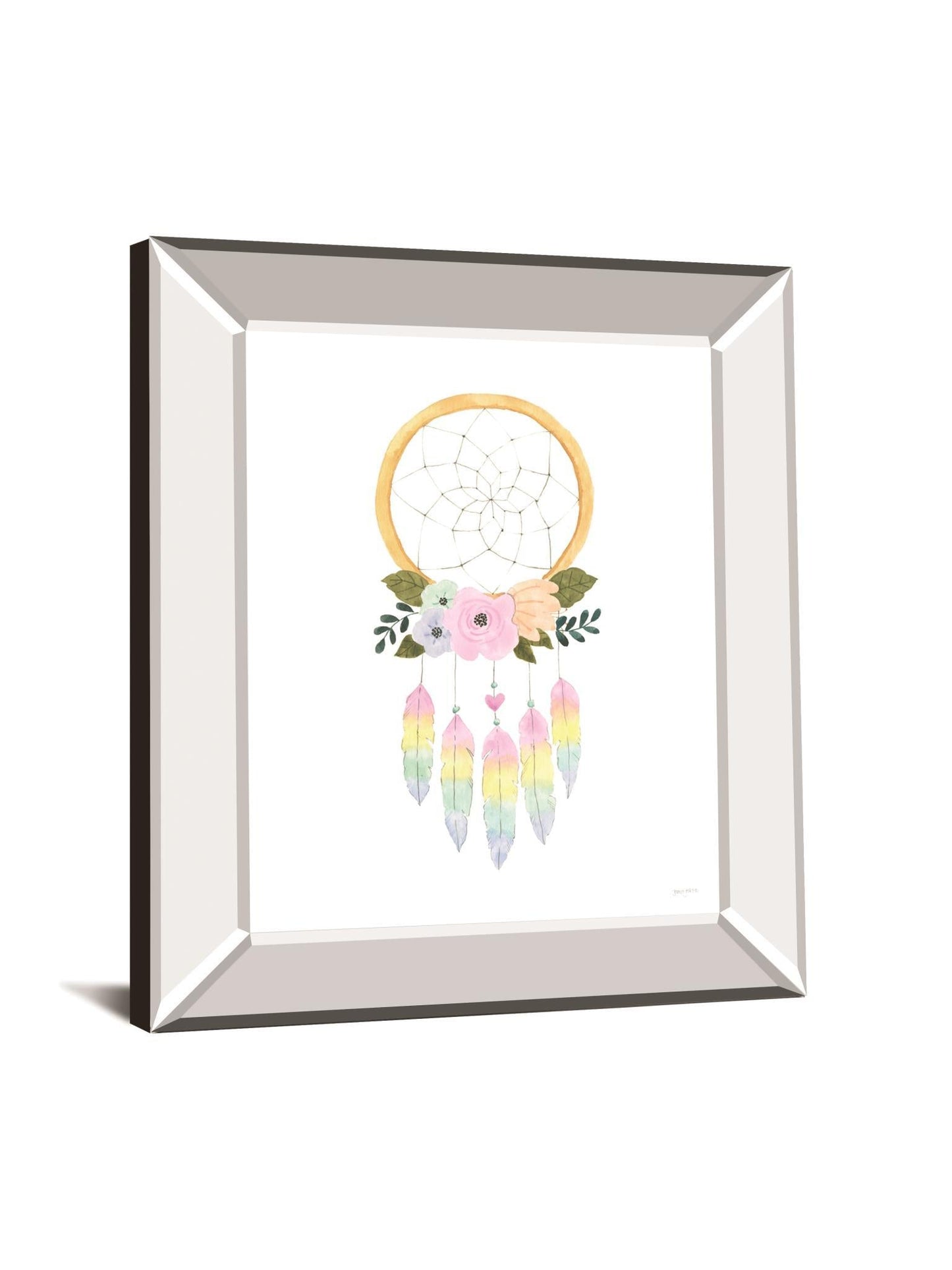 Lets Chase Rainbows IX By Jenaya Jackson - Mirror Framed Print Wall Art - White Classy Art