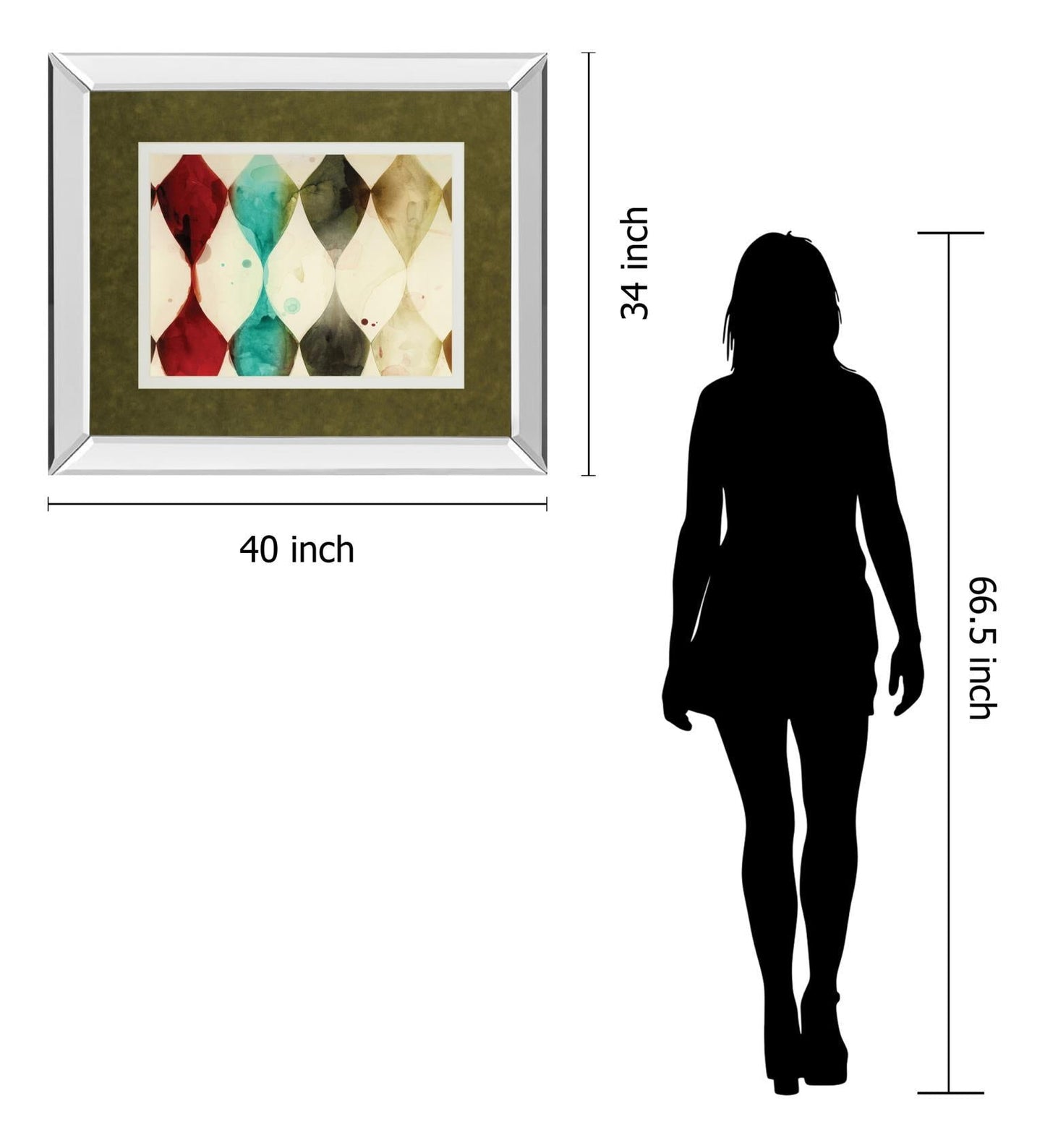 Spotted Heralds By Jessica Jenney - Mirror Framed Print Wall Art - Red Classy Art