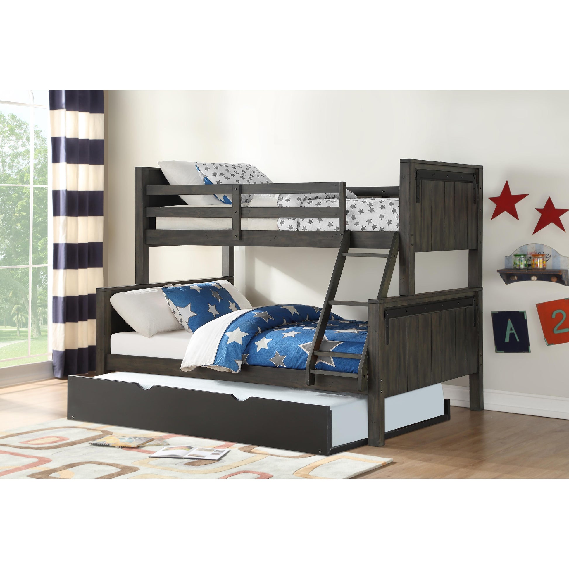 Donco Trading Company Kids Beds Trundle Bed 503-BK Donco Trading Company