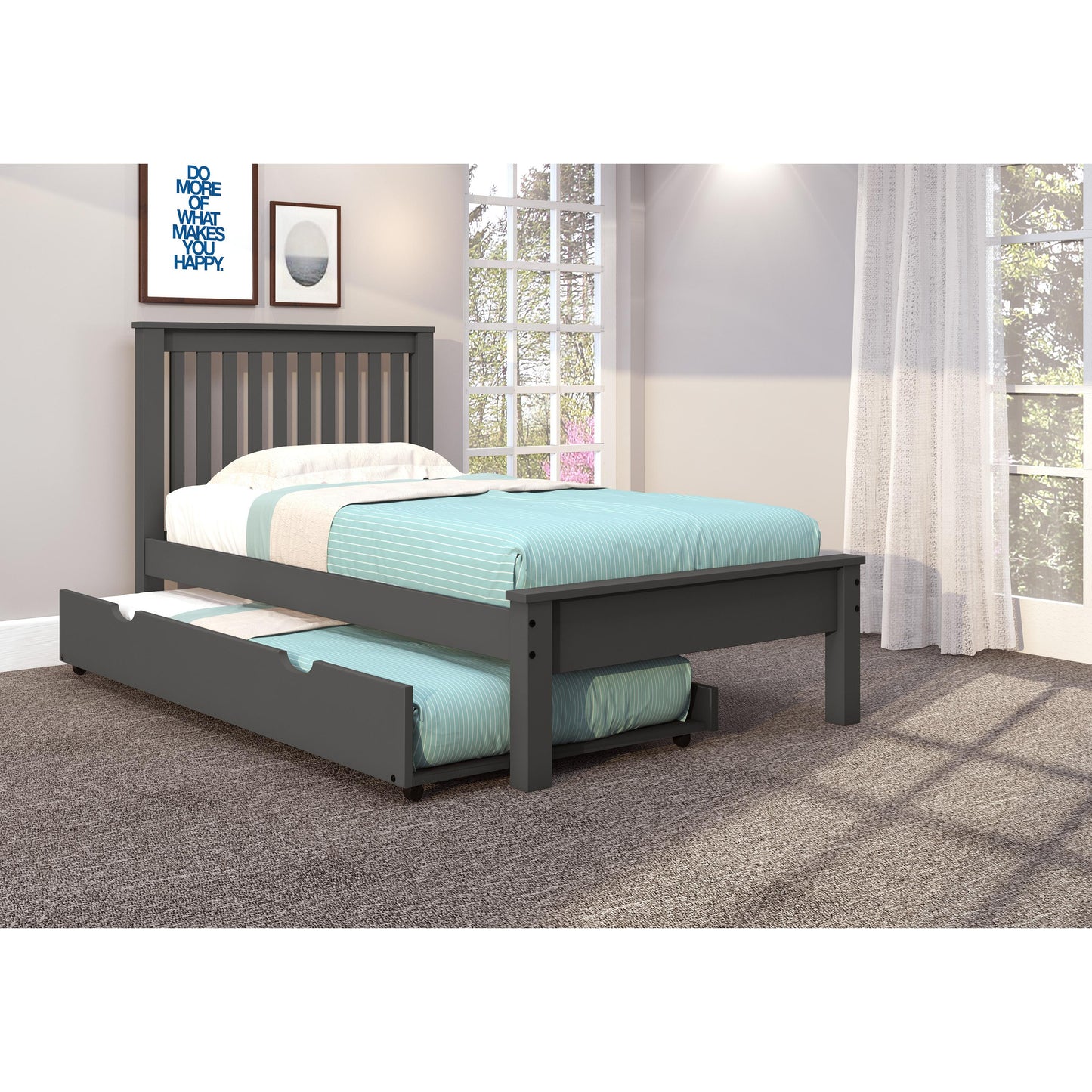 Donco Trading Company Kids Beds Trundle Bed 503-DG Donco Trading Company