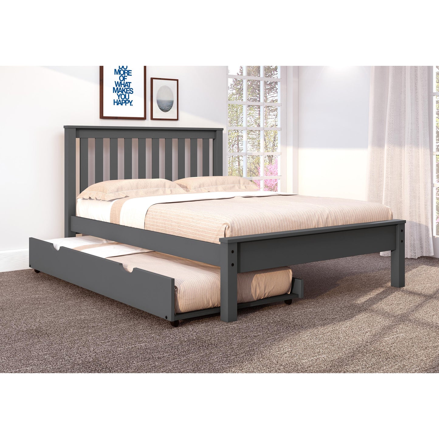 Donco Trading Company Kids Beds Trundle Bed 503-DG Donco Trading Company