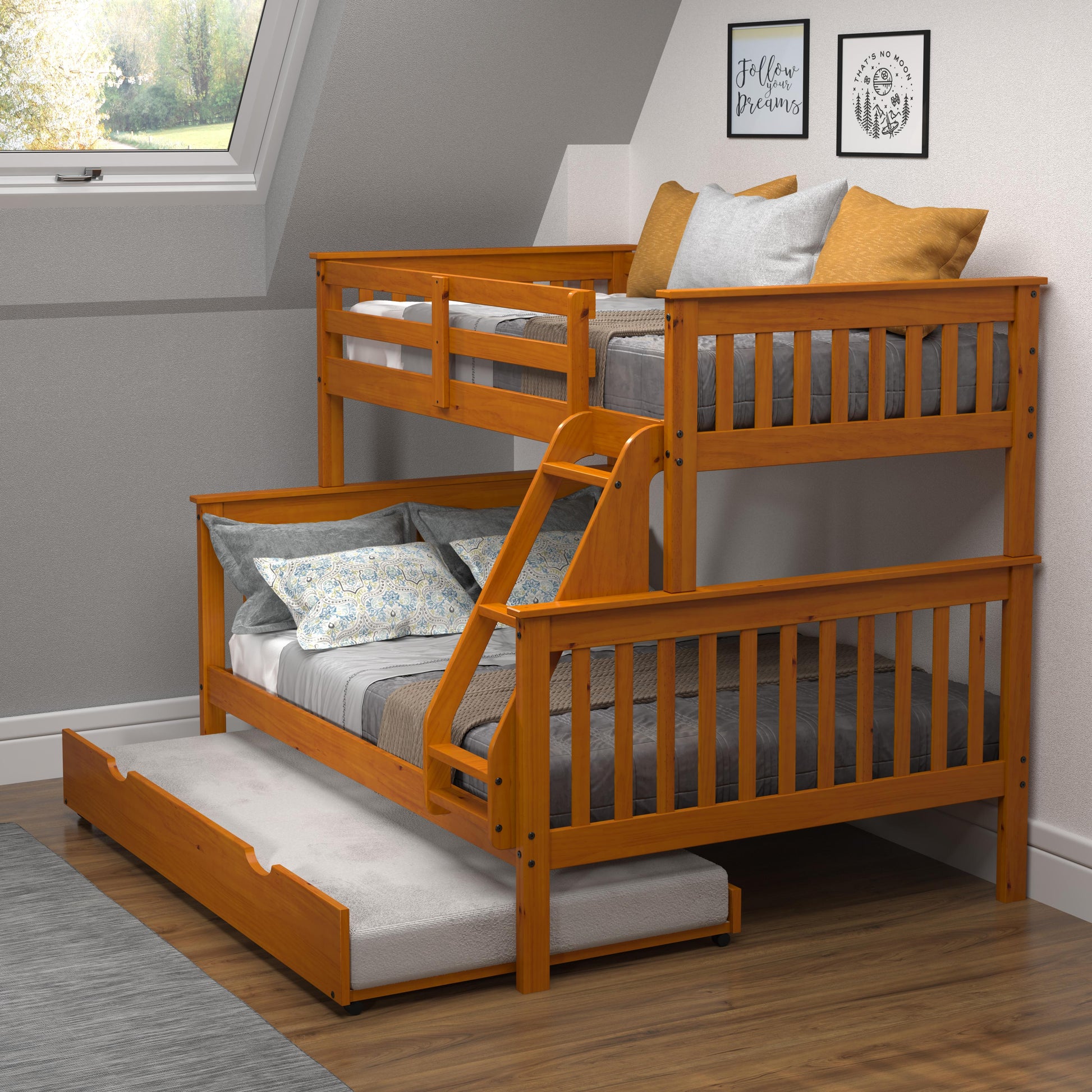 Donco Trading Company Kids Beds Trundle Bed 503-H Donco Trading Company