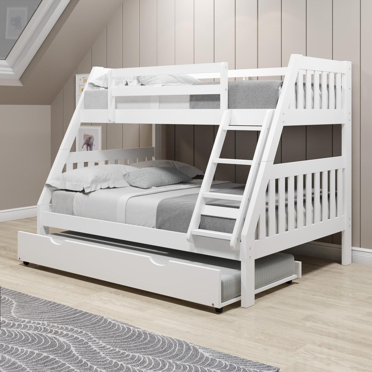 Donco Trading Company Kids Beds Trundle Bed 503-W Donco Trading Company