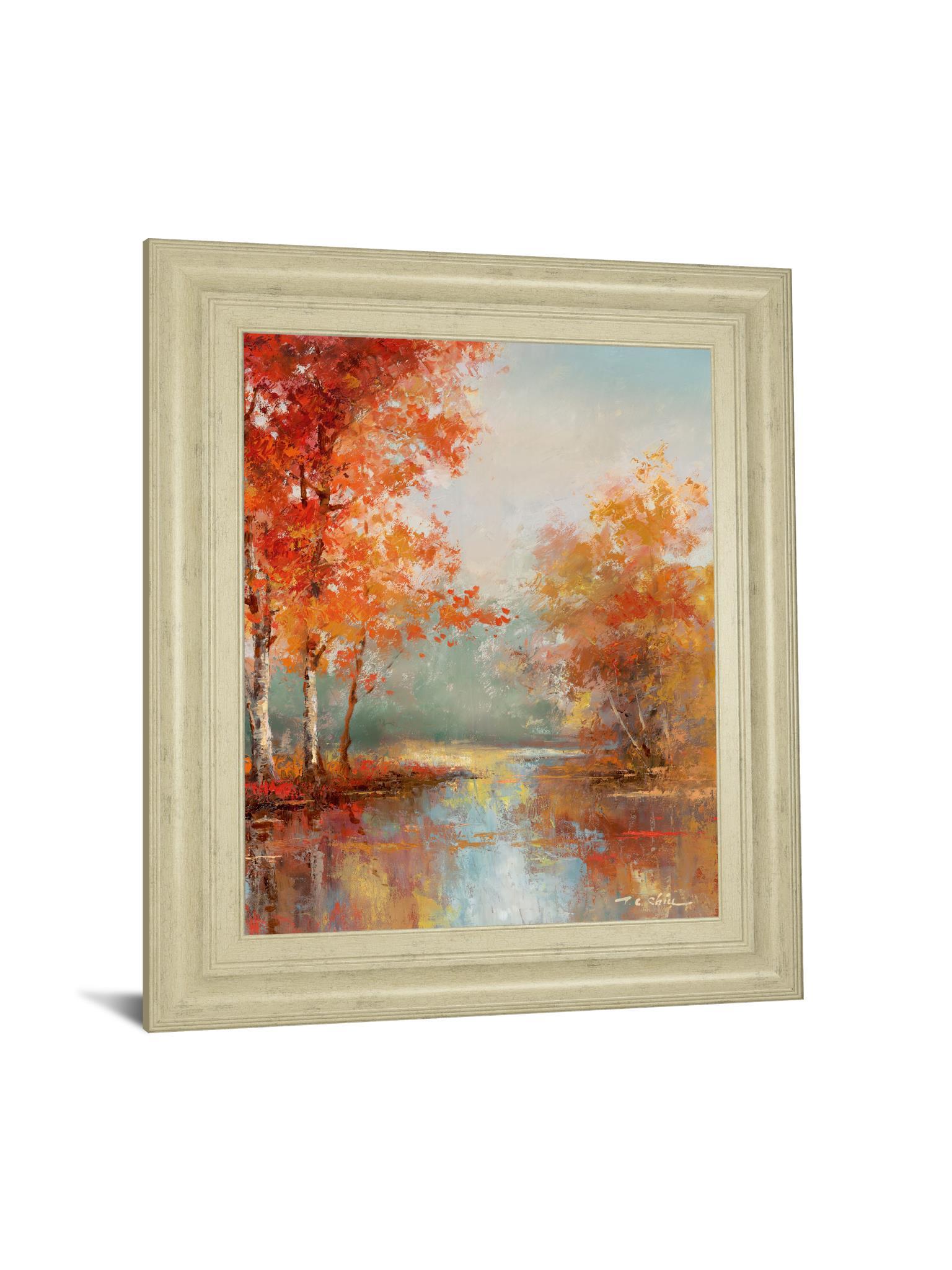 Autumns Grace II By T.C Chiu - Framed Print Wall Art - Orange Classy Art