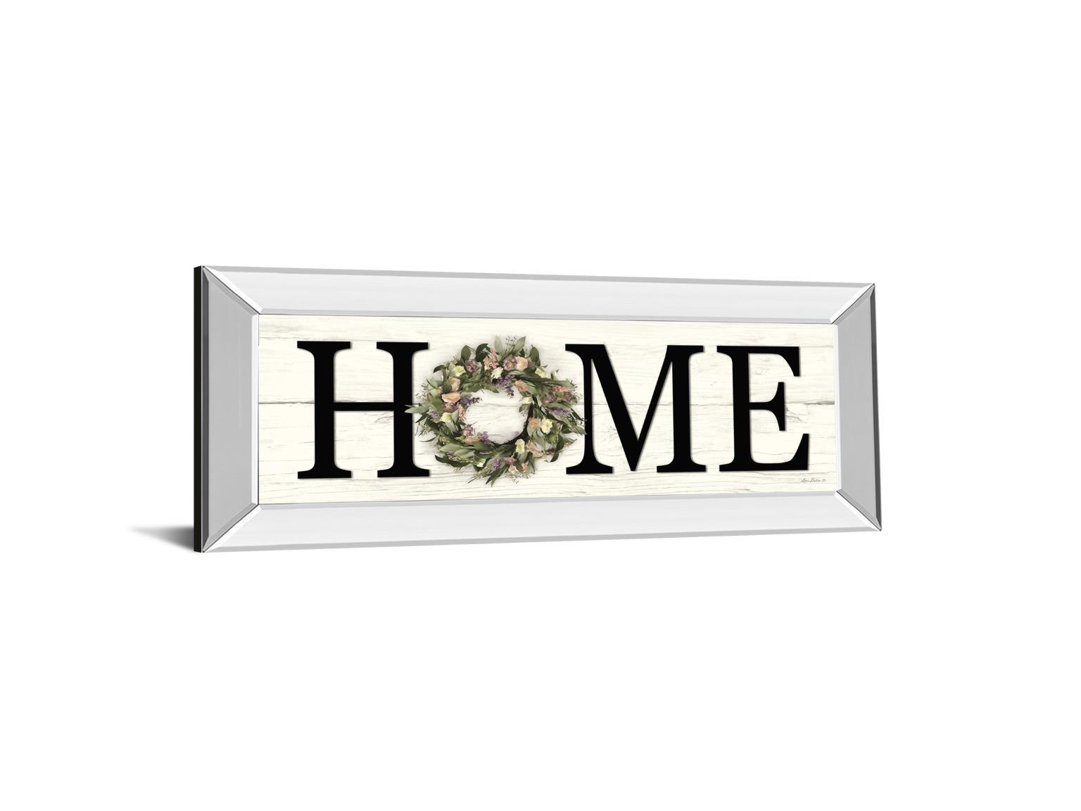 Summer Home By Lori Deiter - Mirrored Frame Wall Art - Black Classy Art