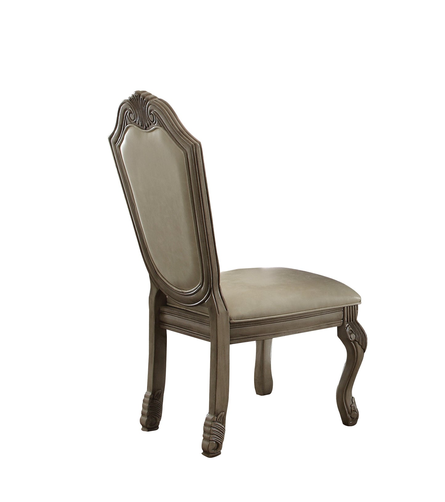 Chateau De Ville PU & Antique White Side Chair ACME East