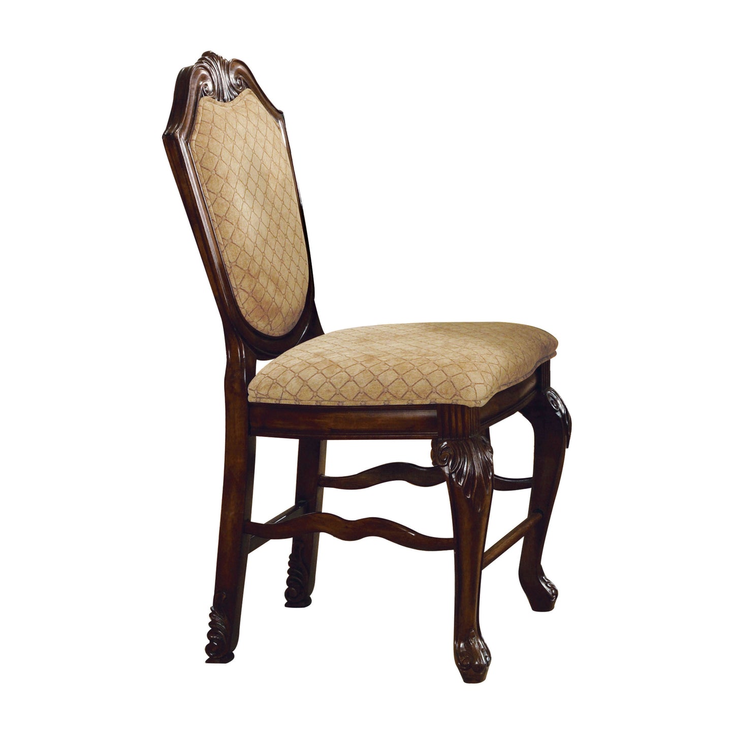 Chateau De Ville Fabric & Espresso Counter Height Chair ACME East