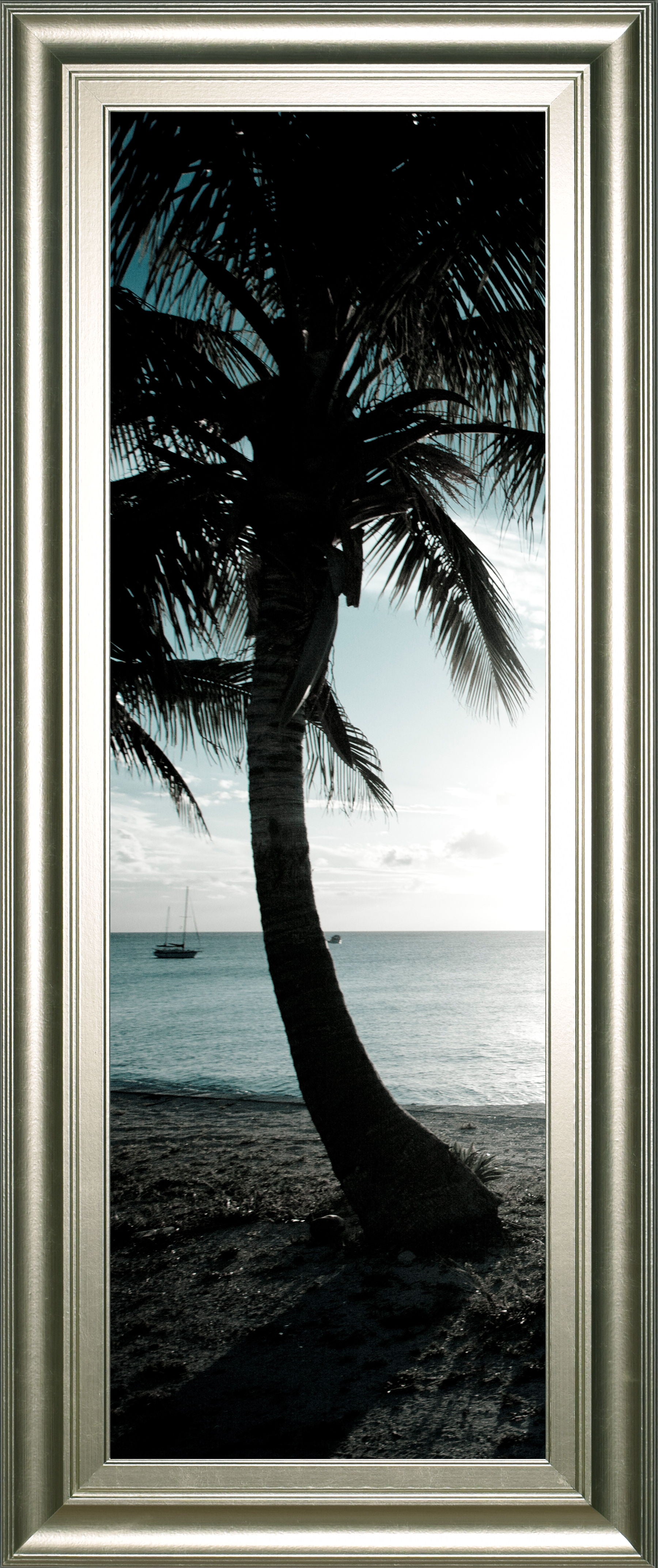 Cool Bimini Palms Il By Susan Bryant - Framed Print Wall Art - Black Classy Art