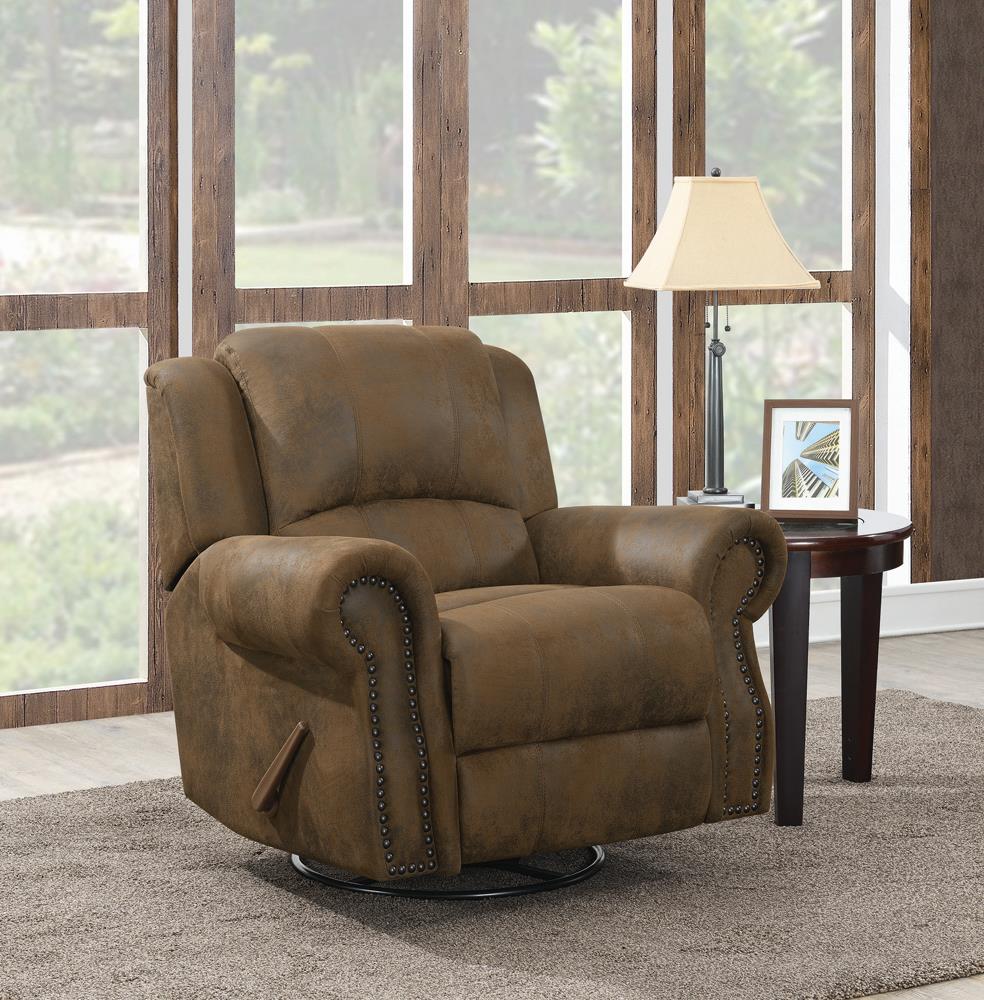 Sir Rawlinson Brown Swivel Rocking Recliner Coaster Z2 Premium