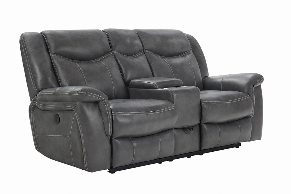 Conrad Transitional Grey Power Loveseat Coaster Z2 Premium