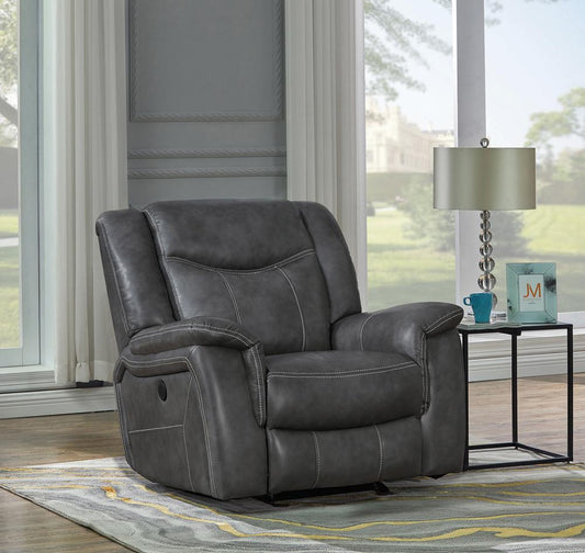 Conrad Transitional Grey Power Recliner Coaster Z2 Premium