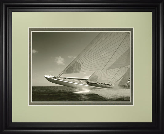 Sea Spray Il By Michael Kahn - Framed Print Wall Art - Black Classy Art