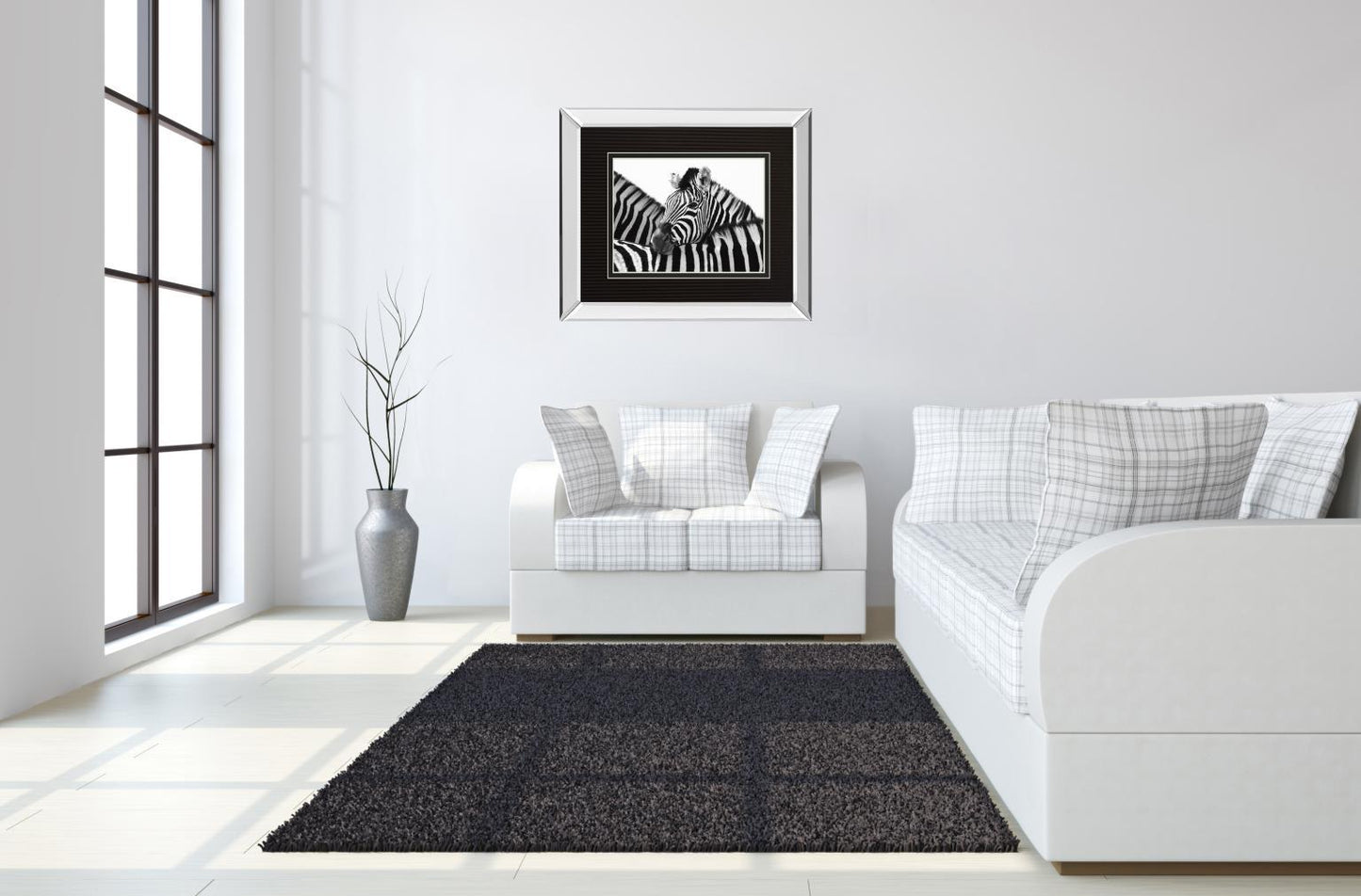 A Safe Place By Papiorek Mirrored Frame - Black Classy Art