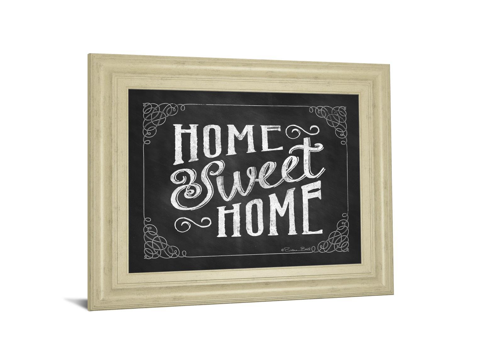 Home Sweet Home By Susan Ball - Framed Print Wall Art - White Classy Art