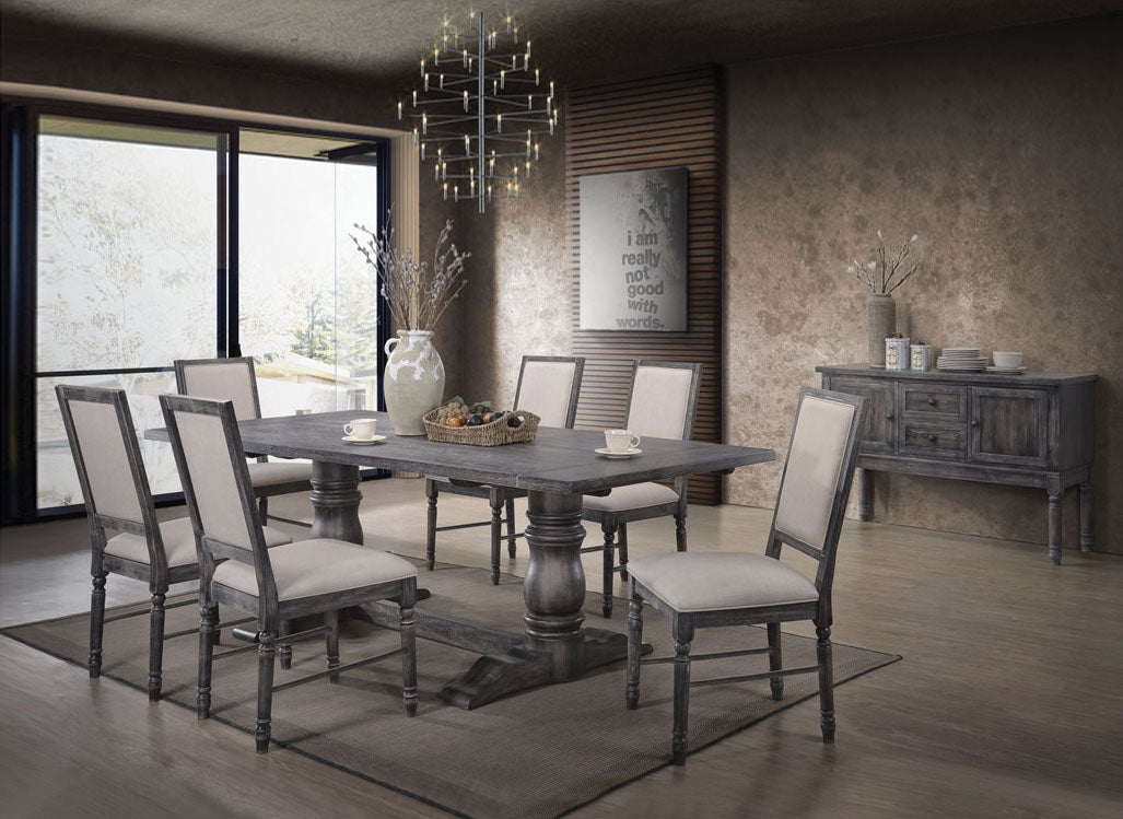 Leventis Weathered Gray Dining Table ACME East